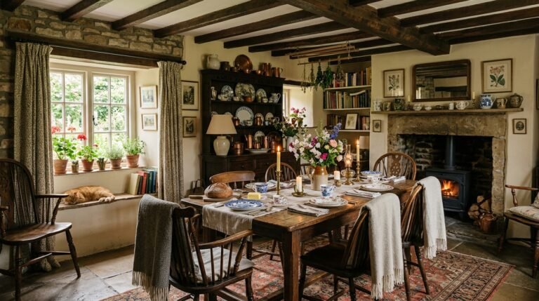 English Cottage Dining Room Ideas That Feel Collected & Cozy